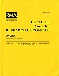 RMA Research Chronicle 39