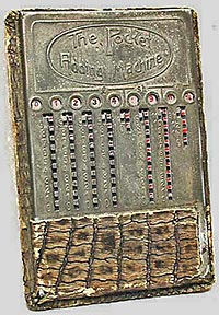 pocket adding machine, sterling, circa 1900