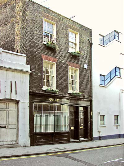 The site of the old Lachenal premises at 4-6, and 8, Northington Street,
formerly Little James Street; numbers 4 and 6 were evidently redeveloped in the 1930s.