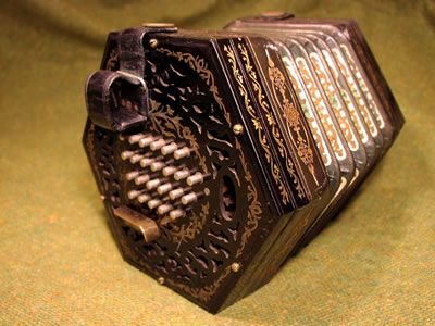 Mass Produced 48-key English concertina by C. Wheatstone