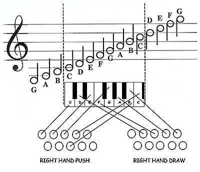 Anglo Concertina Chord Chart